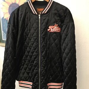Hooters Black Quilted Bomber Jacket